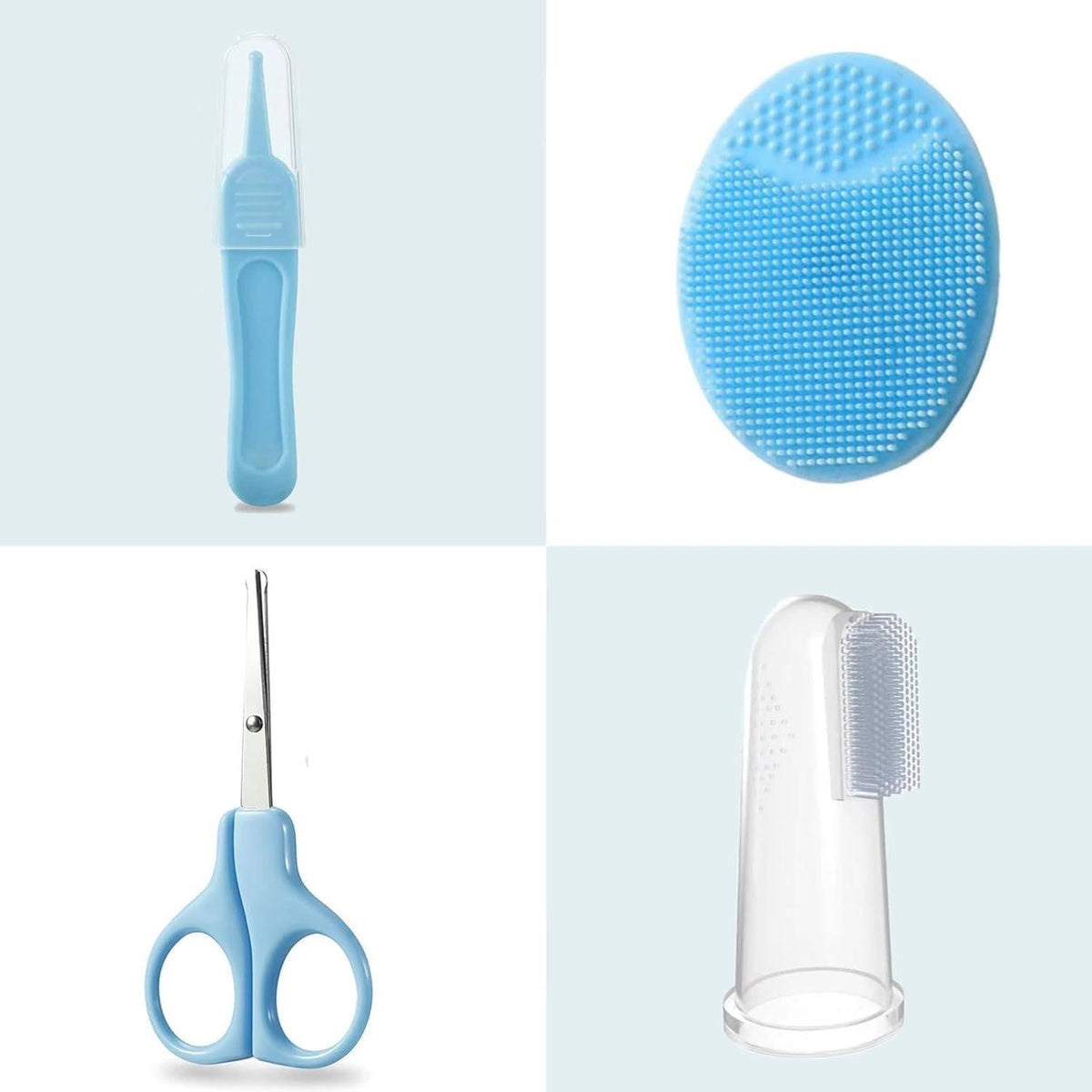 12-Piece Baby Care Set with Comb, Brush, Toothbrush, Clippers, and Scissors