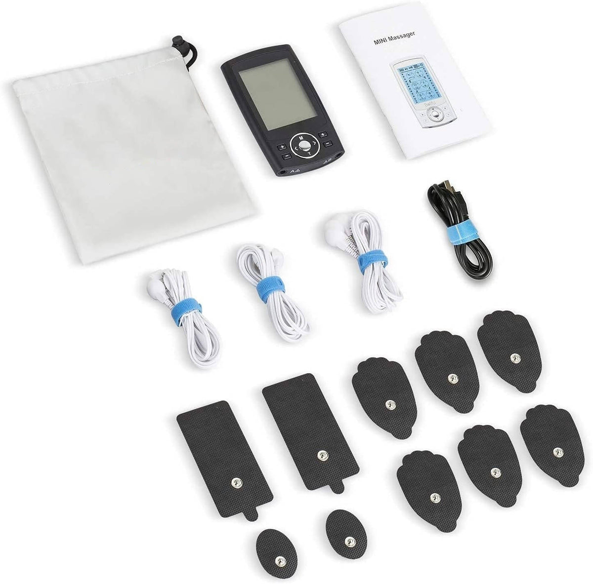 Dual Channel Muscle Stimulator with 10 Electrode Pads and 24 Modes