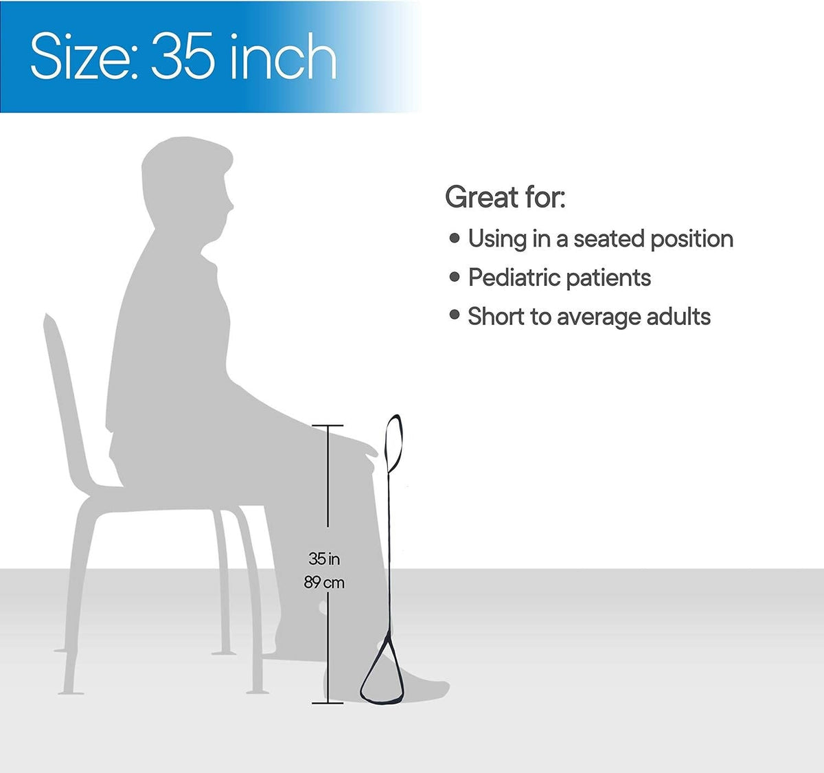 35 Inch Support Aid with Foot Loop and Hand Strap for Leg Lifting