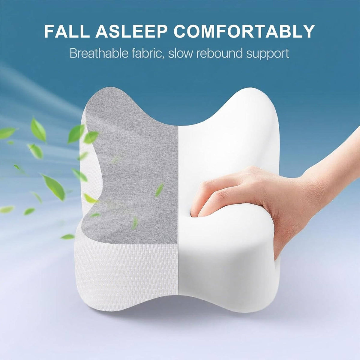 Memory Foam Knee and Side Sleep Comfort Pillow with Adjustable Support