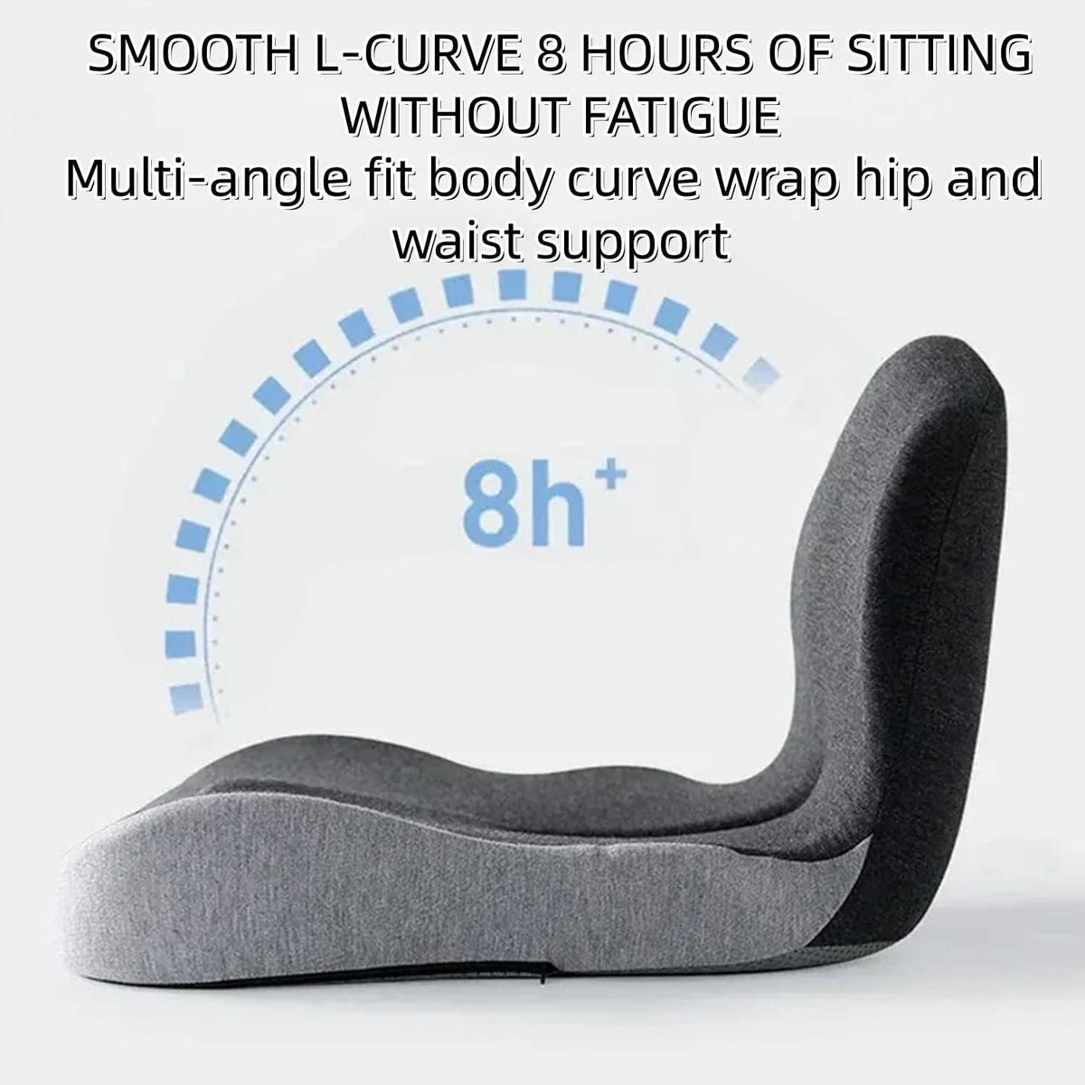 Contoured Support Seat Cushion in Memory Foam for Office and Car Chairs