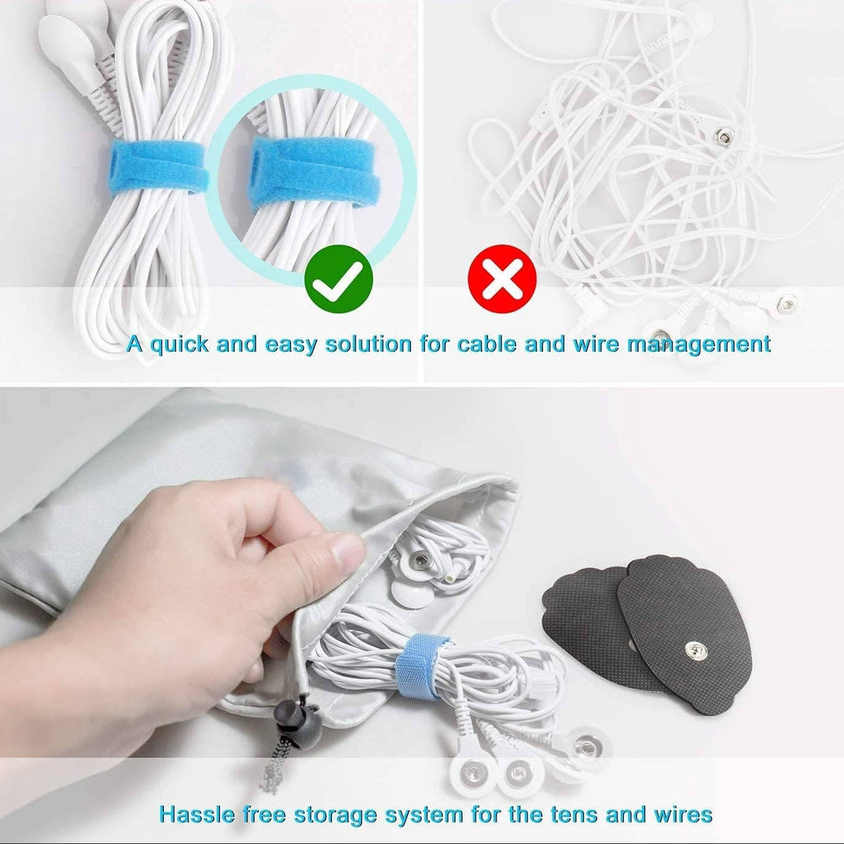 Dual Channel Muscle Stimulator with 10 Electrode Pads and 24 Modes