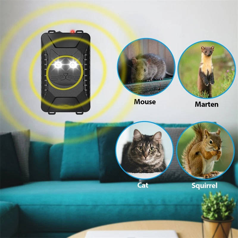 Set of 2 Ultrasonic Pest Repellers for Cars with LED Light