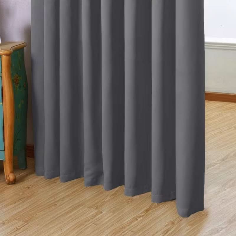Blackout Thermal Insulated Curtain for Sliding Doors in Black