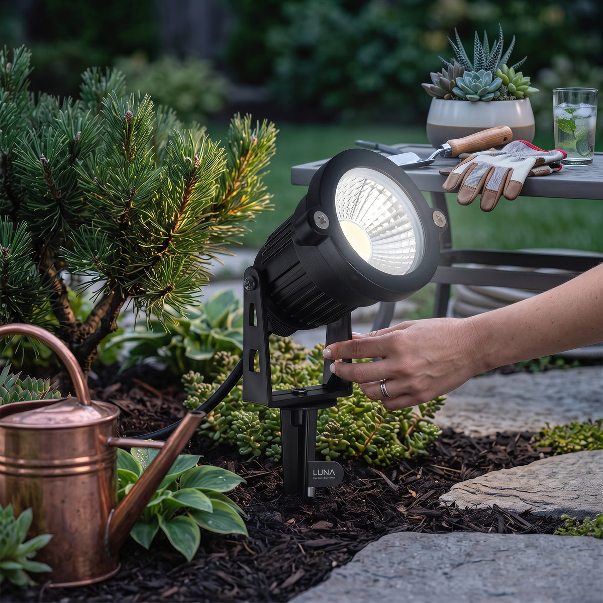 10-Pack of 12V LED Garden Spotlights - 270° Adjustable Head, 500 Lumens