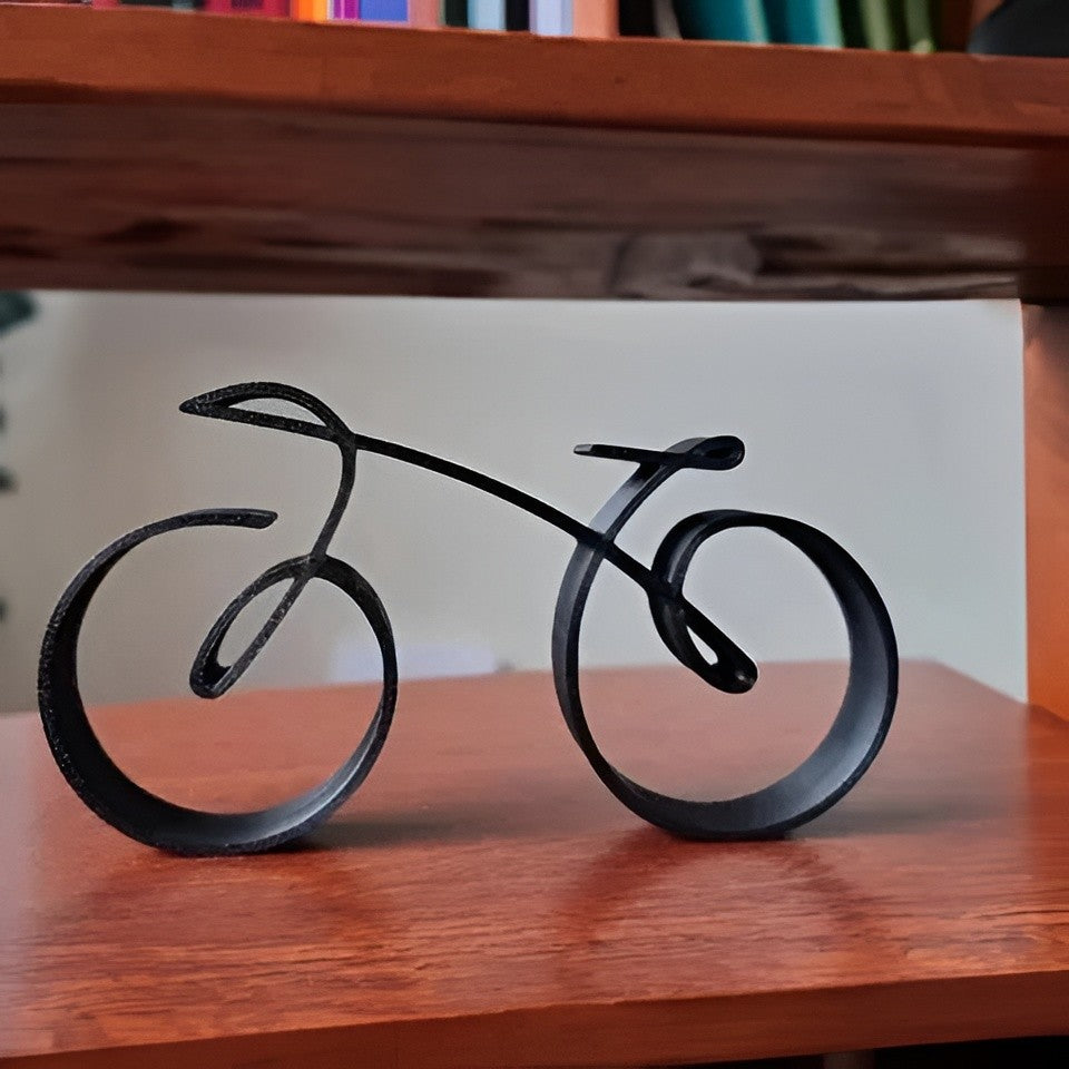 Metal Wire Bicycle Art Sculpture with Minimalist Design