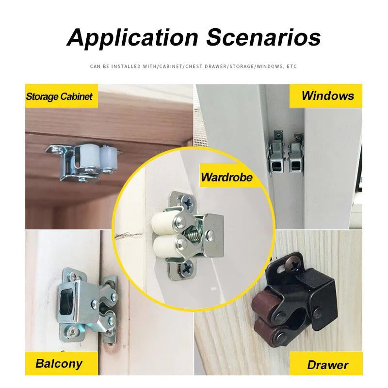SilentLock™ — Snap Cabinet Doors Shut and Keep Them That Way for Good