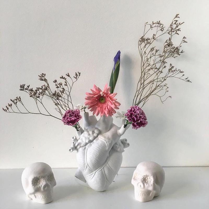 Ceramic Vase in Heart Shape – Artistic Anatomical Design