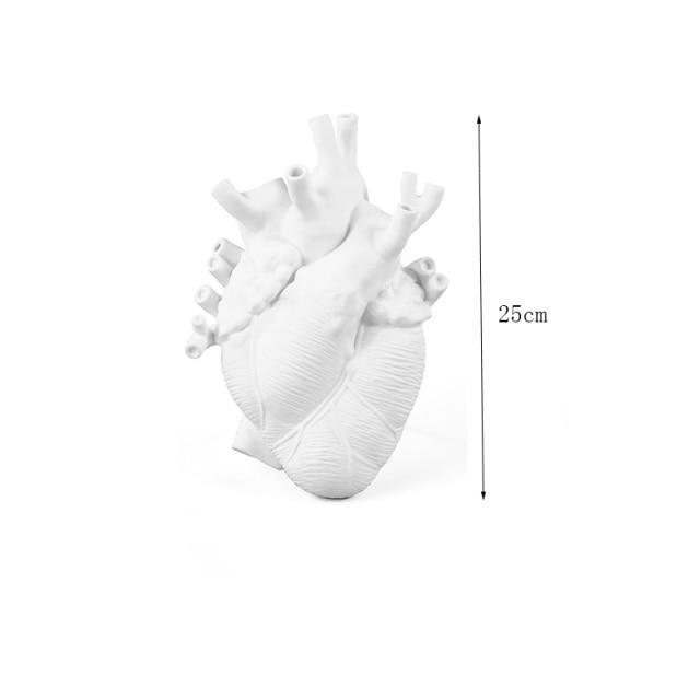 Ceramic Vase in Heart Shape – Artistic Anatomical Design
