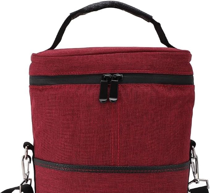 Wine Tote Cooler Bag for Travel & Picnics – Holds 2 Bottles