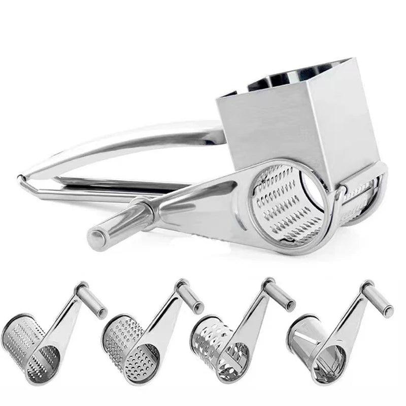 Stainless Steel Hand Grater with Swappable Drums