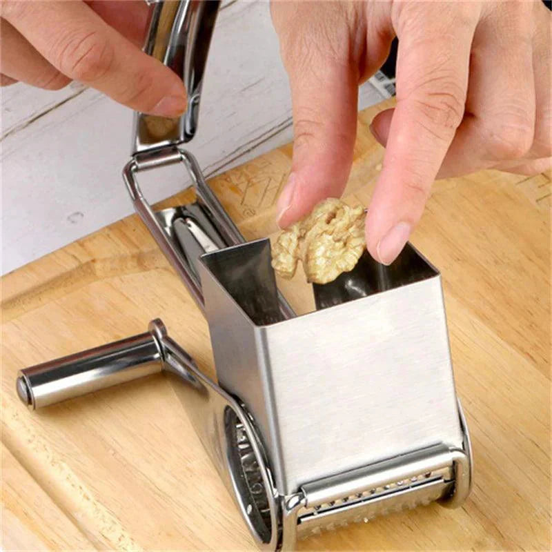 Stainless Steel Hand Grater with Swappable Drums