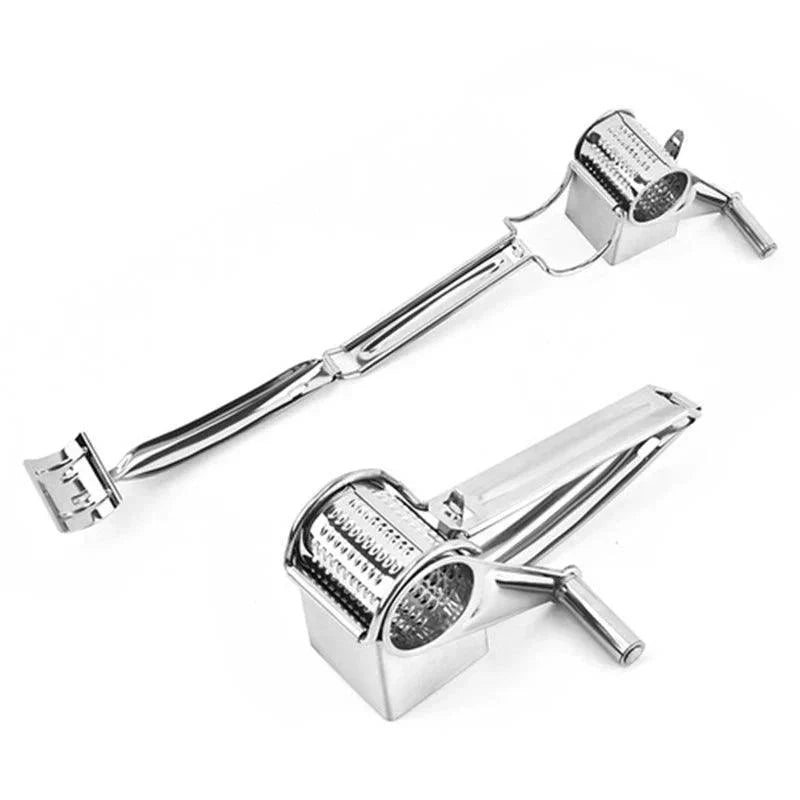 Stainless Steel Hand Grater with Swappable Drums