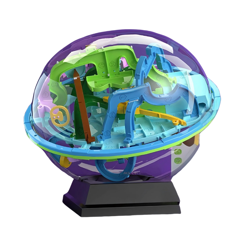 Numbered Pathways 3D Maze Puzzle Ball – Four Levels of Challenge