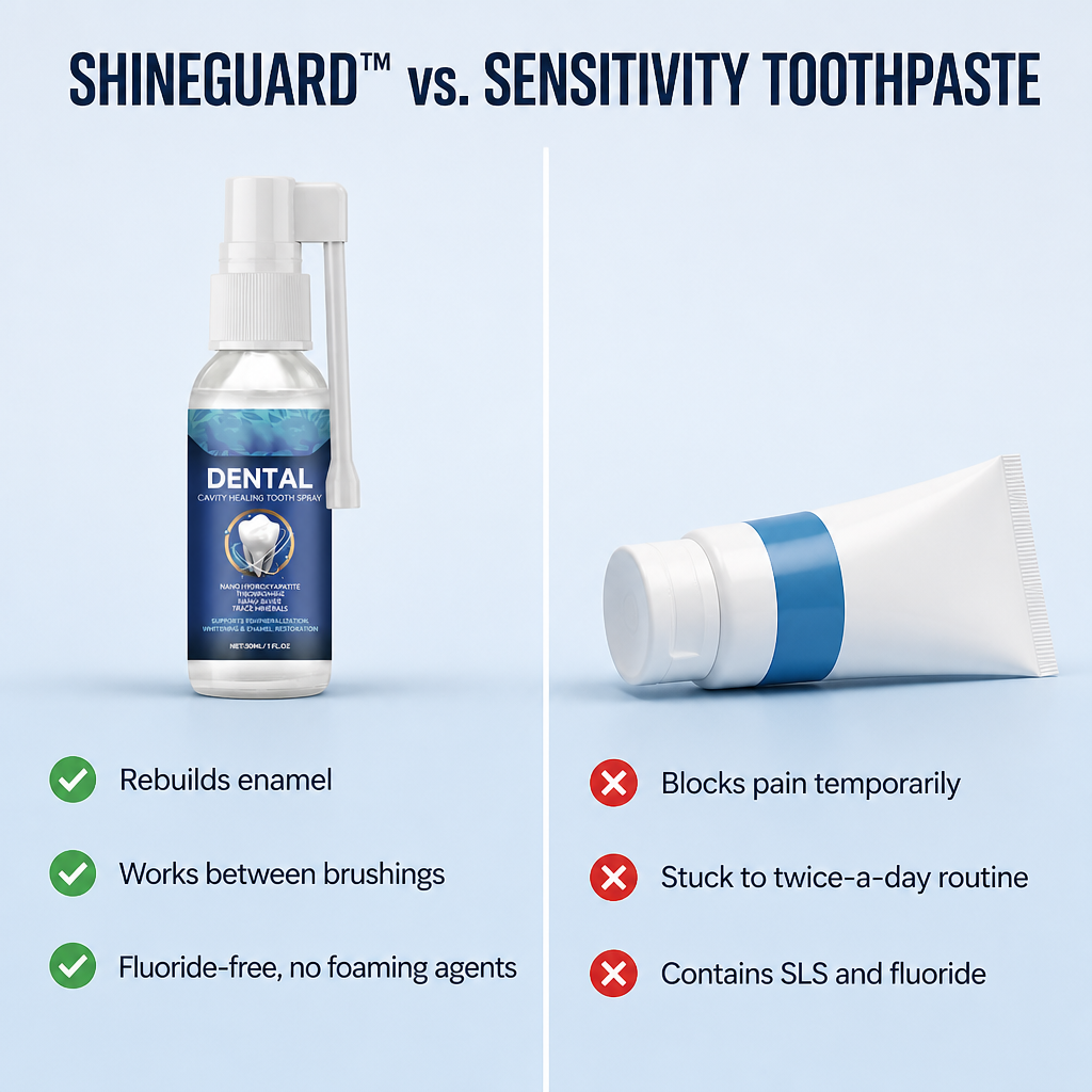 ShineGuard™ — Rebuild Enamel and Shut Down Cold-Drink Twinges in Seconds