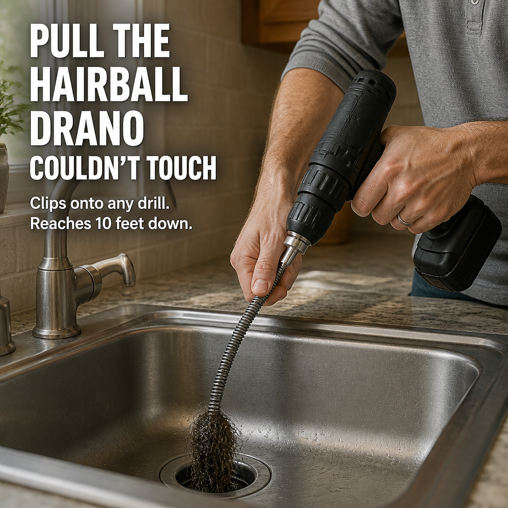 SwiftFlow™ — Drill Through Stubborn Drain Clogs Without Calling a Plumber