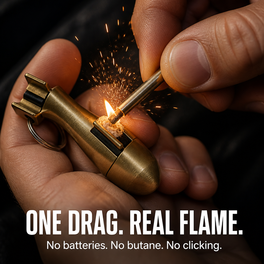 FlareForce™ — Spark a Flame Anywhere With One Strike of Steel