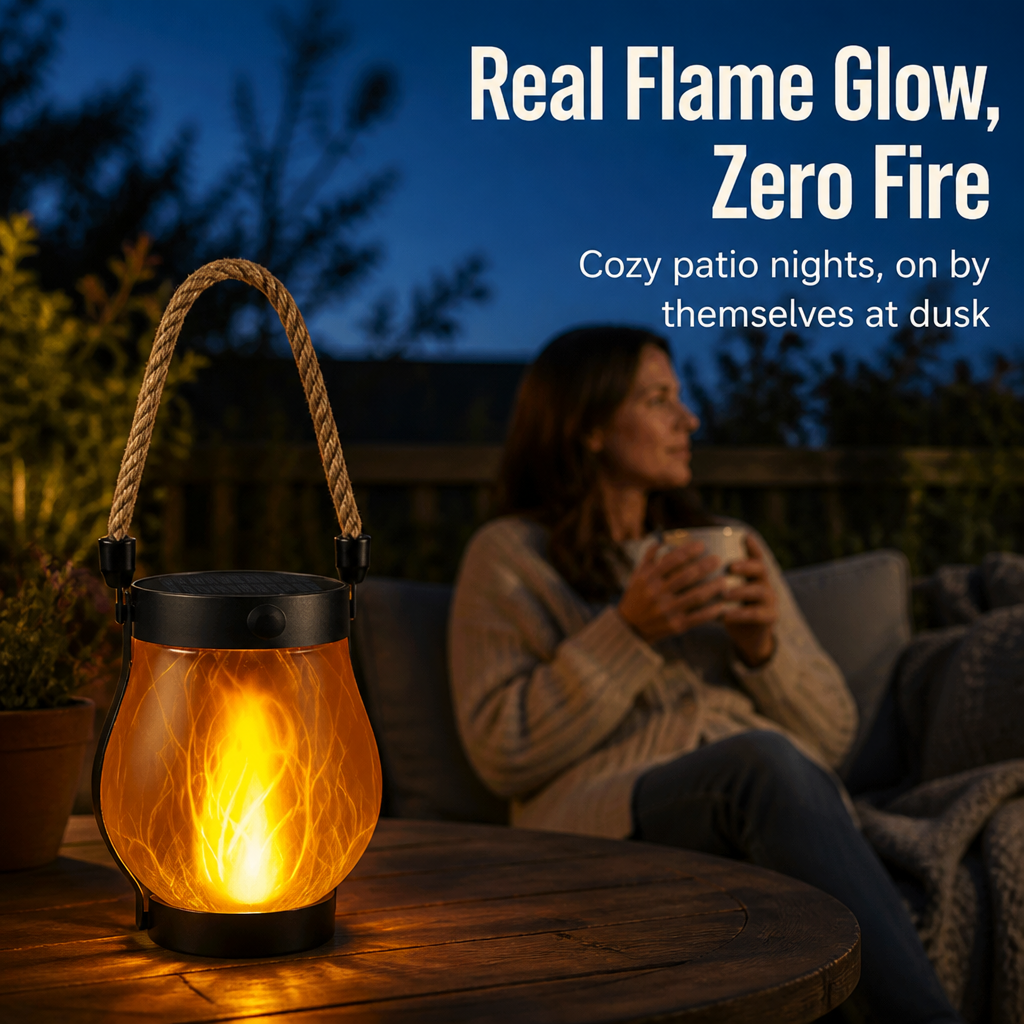 RadiFlare™ — Bring Cozy Real-Flame Glow to Any Patio, Rain or Shine