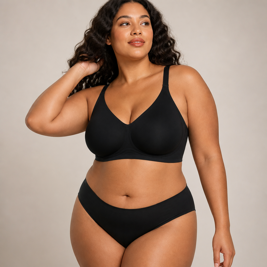 CurveHugger™ – Seamless Wireless Push-Up Bra with Wide Comfort Band