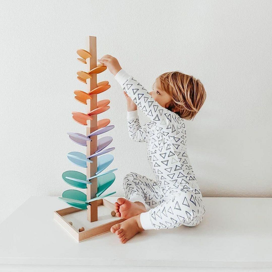 Rainbow Marble Run | Engaging Wooden Toy for Kids 10+ Months