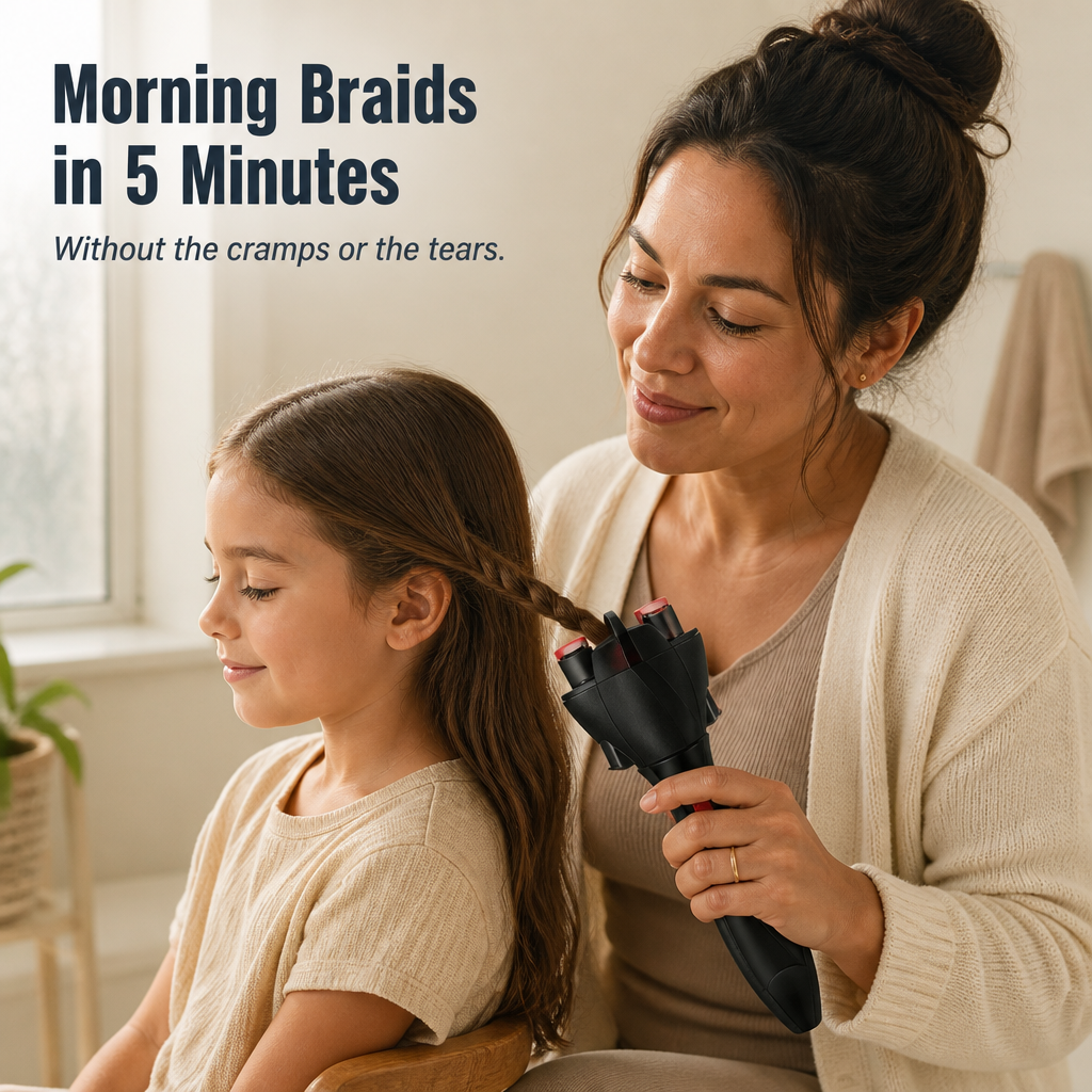 TwistEase™ Electric Braider — Effortless, Pain-Free Braids That Transform Your Mornings