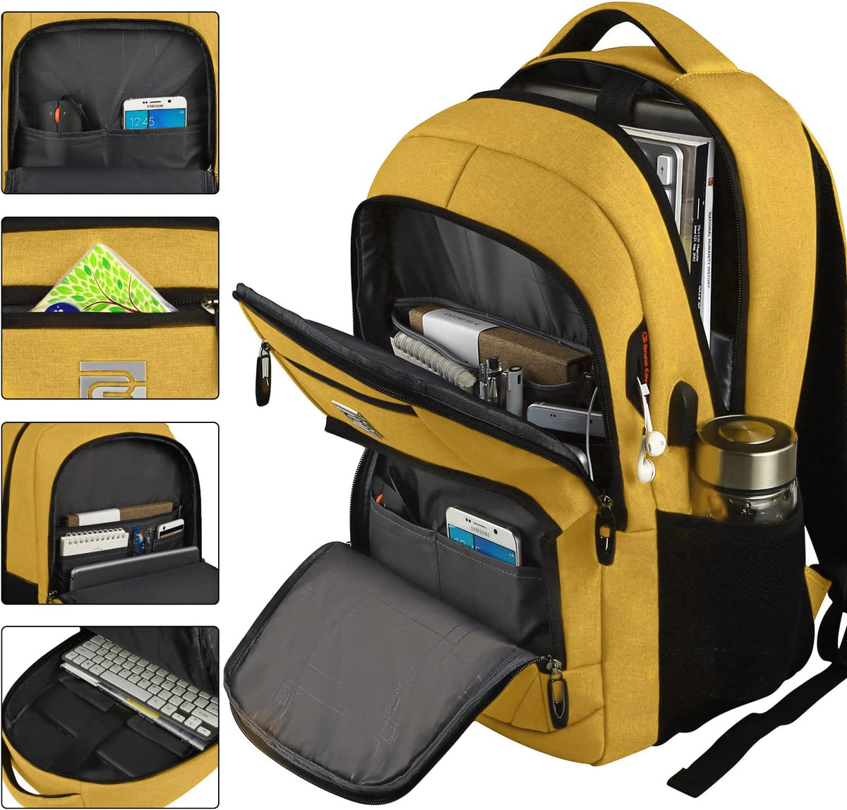 Anti-Theft Slim Laptop Backpack for Business with USB Charging Port