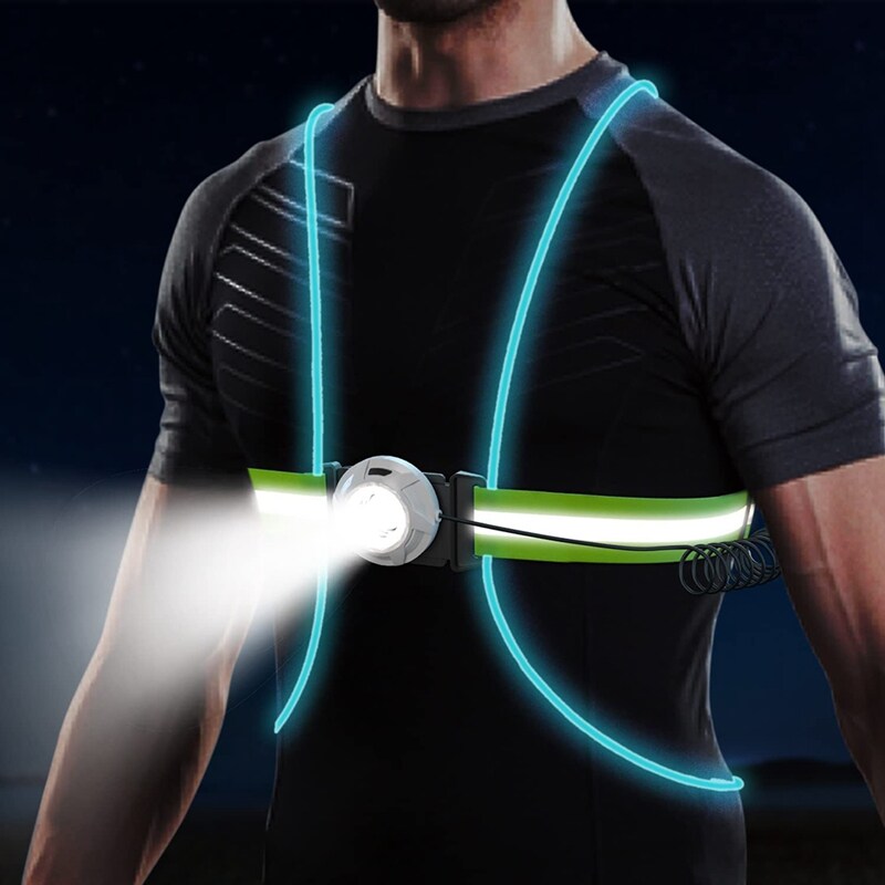 High Visibility Reflective Vest for Cycling and Running – LED Safety Gear