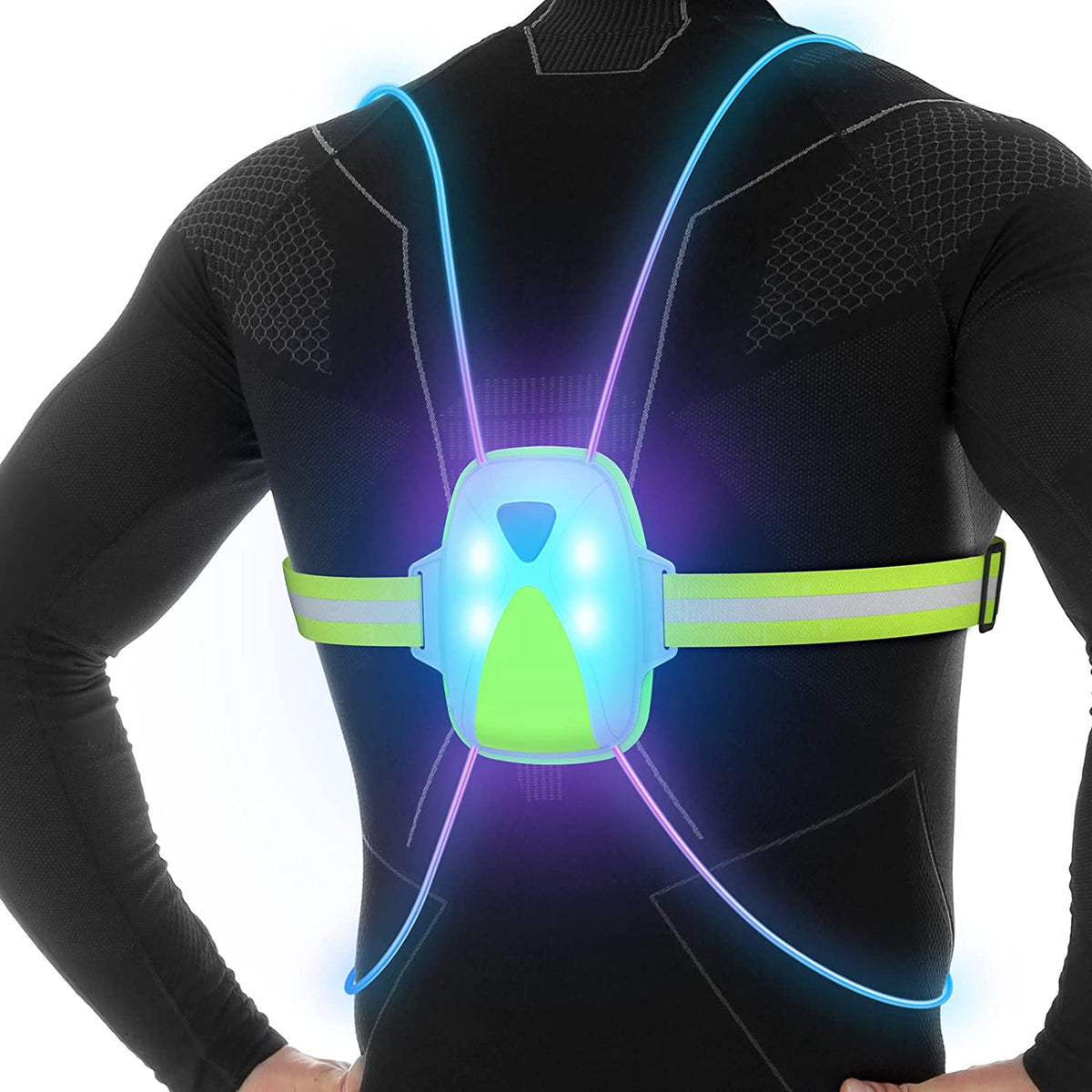 High Visibility Reflective Vest for Cycling and Running – LED Safety Gear