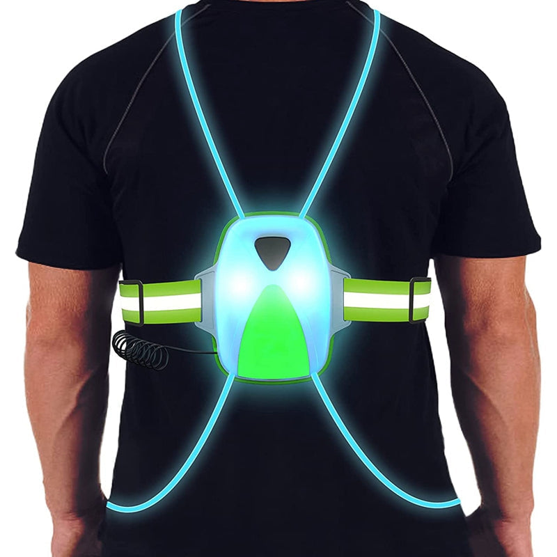 High Visibility Reflective Vest for Cycling and Running – LED Safety Gear