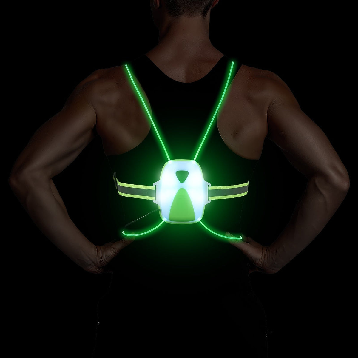 High Visibility Reflective Vest for Cycling and Running – LED Safety Gear