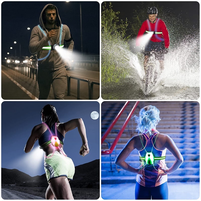 High Visibility Reflective Vest for Cycling and Running – LED Safety Gear
