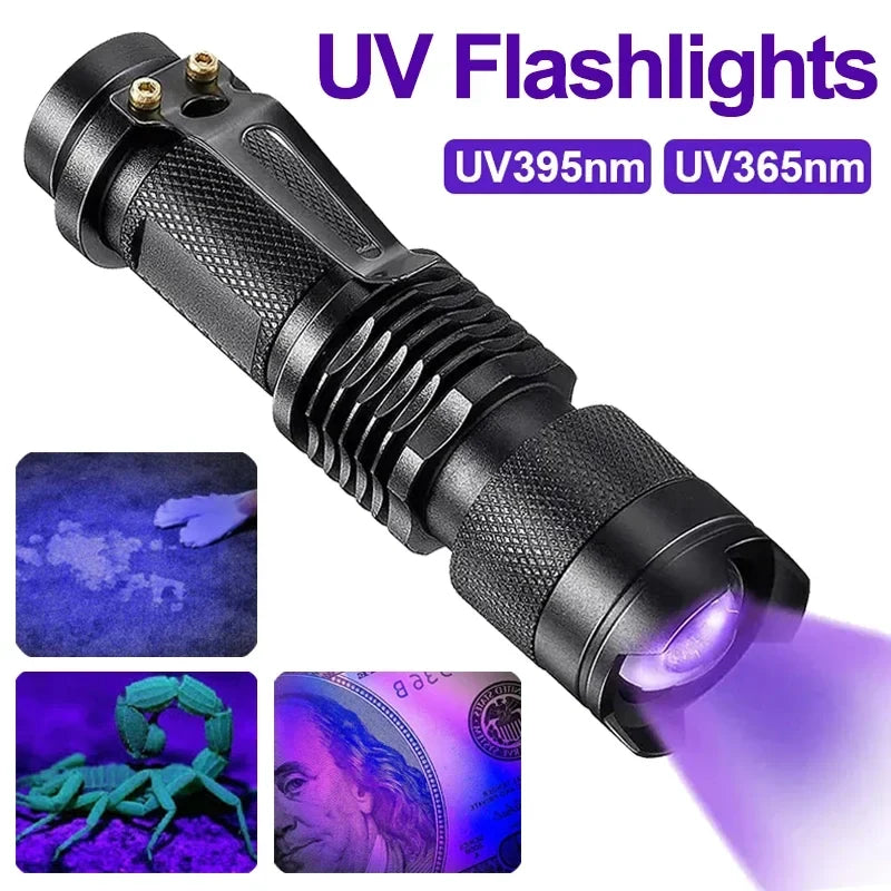 Ultraviolet Flashlight for Detecting Pet Urine Stains – LED Blacklight