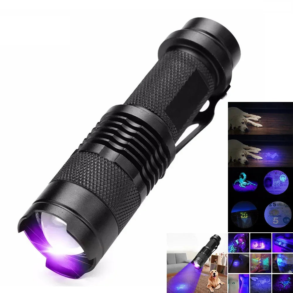 Ultraviolet Flashlight for Detecting Pet Urine Stains – LED Blacklight