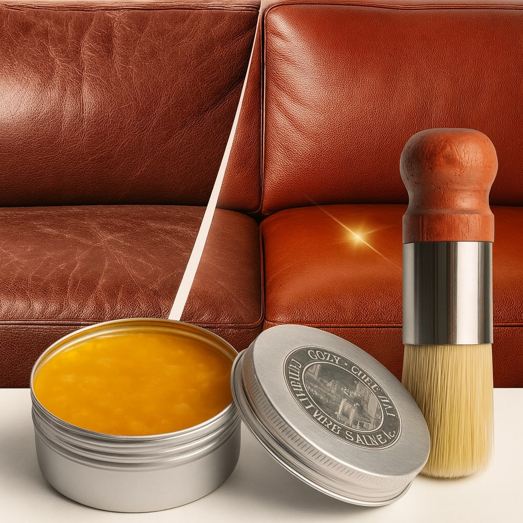 Balm for Leather Care with Brush – Nourish, Shield & Revitalize