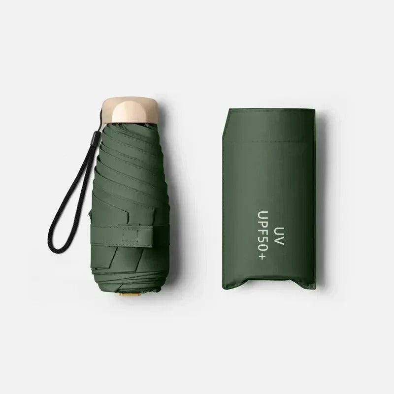 Mini Folding Umbrella – Pocket Size, UV Protection, Wind-Resistant for Travel