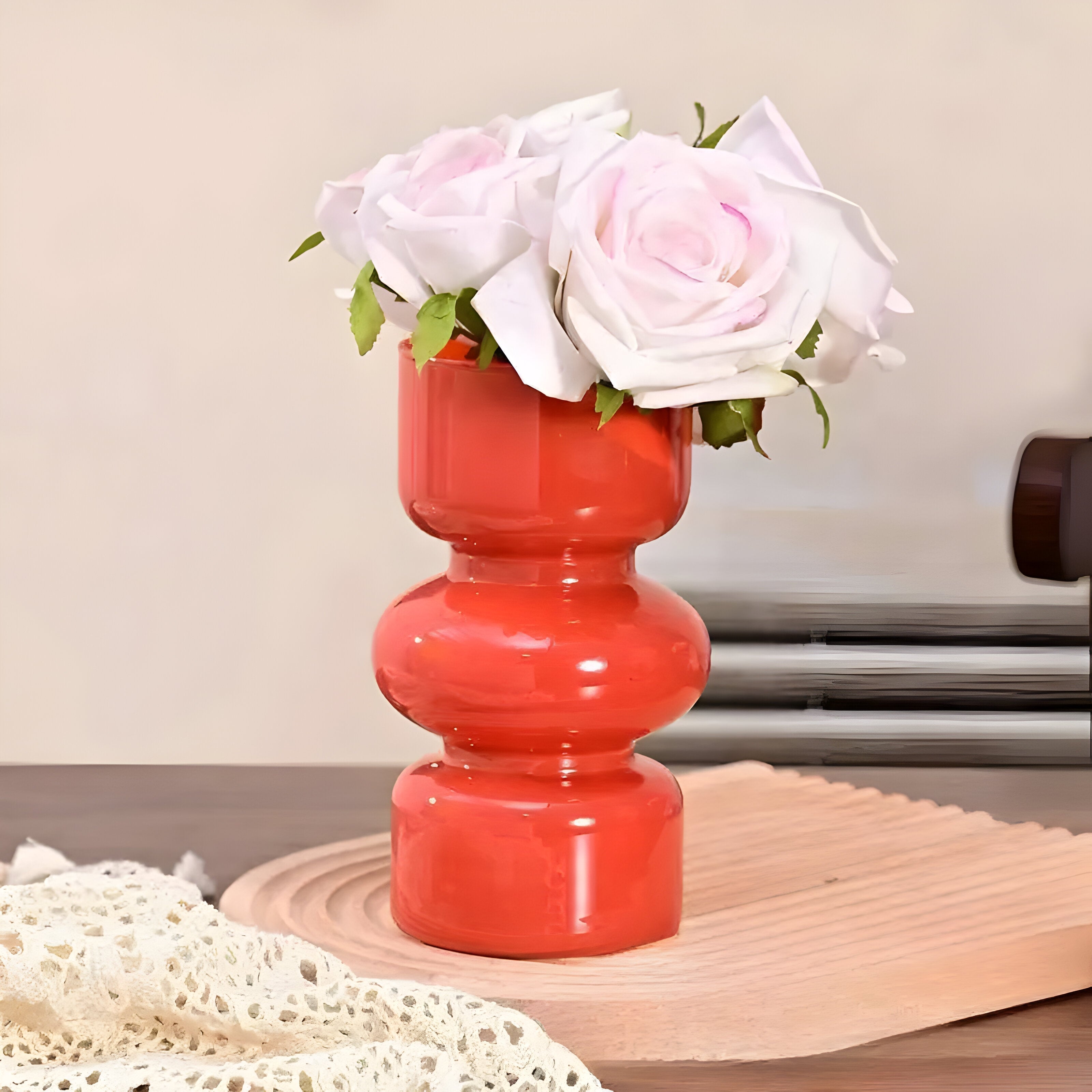 Hydroponic Glass Vase with Retro Design - cm Size