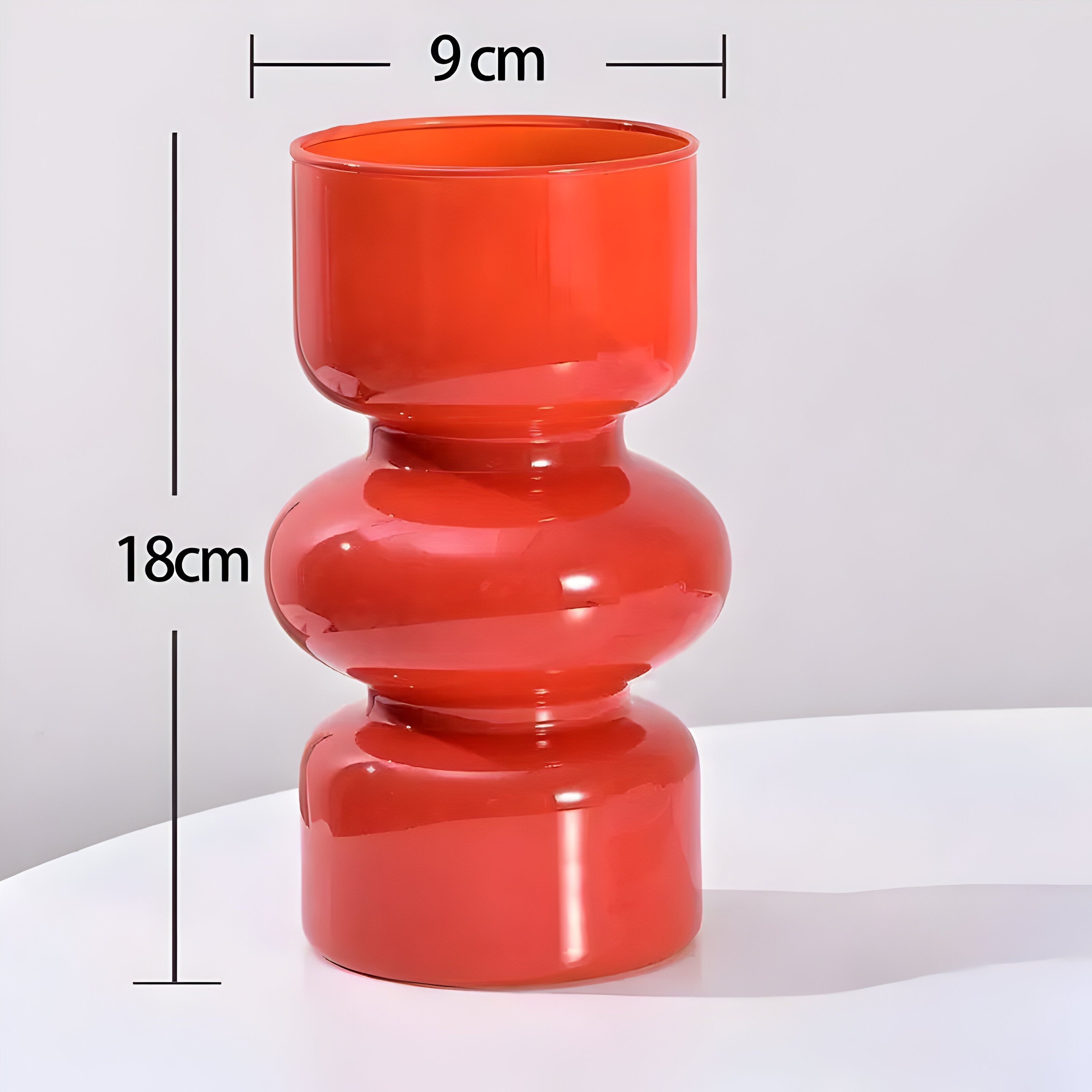 Hydroponic Glass Vase with Retro Design - cm Size
