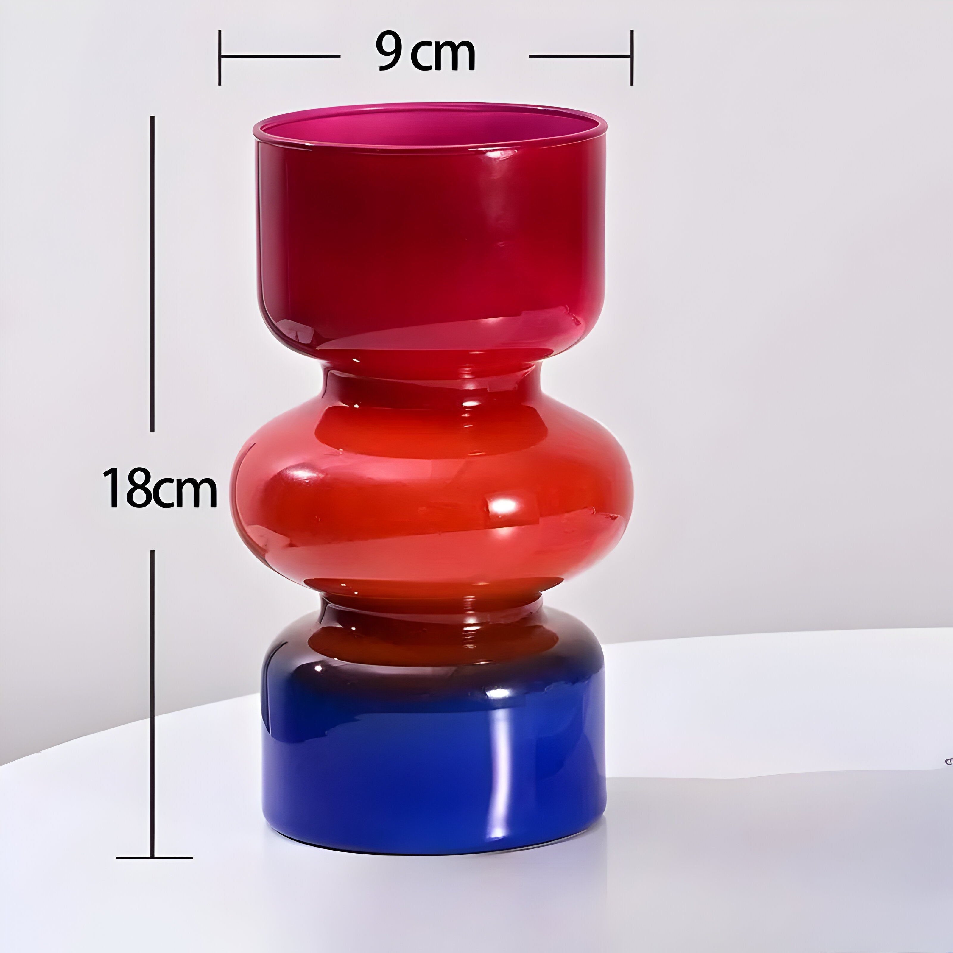 Hydroponic Glass Vase with Retro Design - cm Size