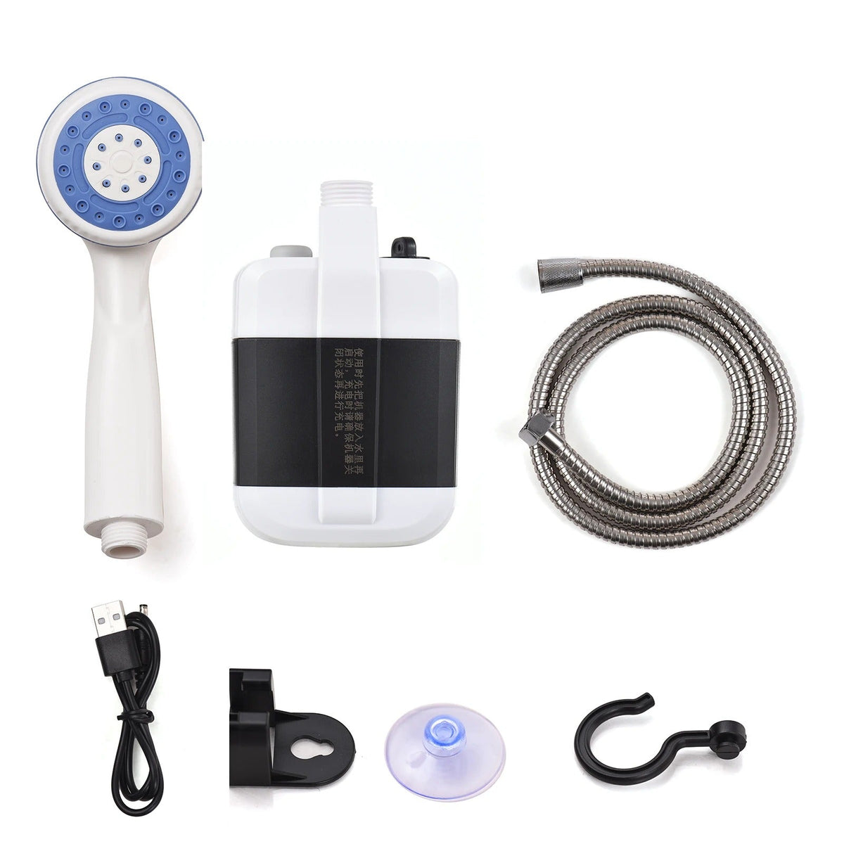 Rechargeable USB Portable Shower for Outdoor Camping and Hiking