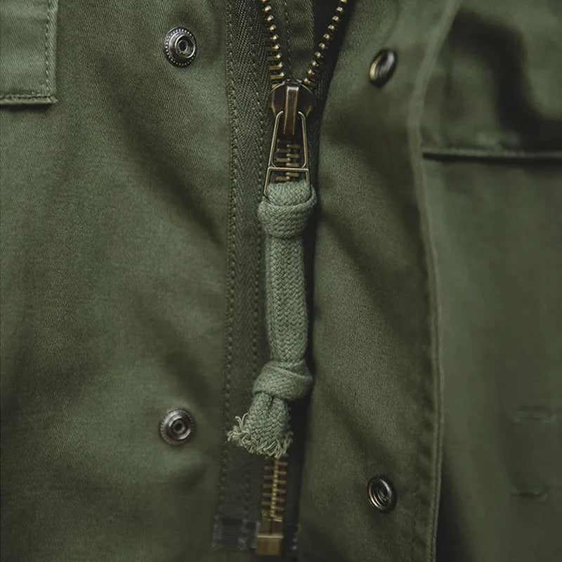 Men's Classic Multi-Pocket Field Jacket – Durable Cotton-Blend Utility Wear