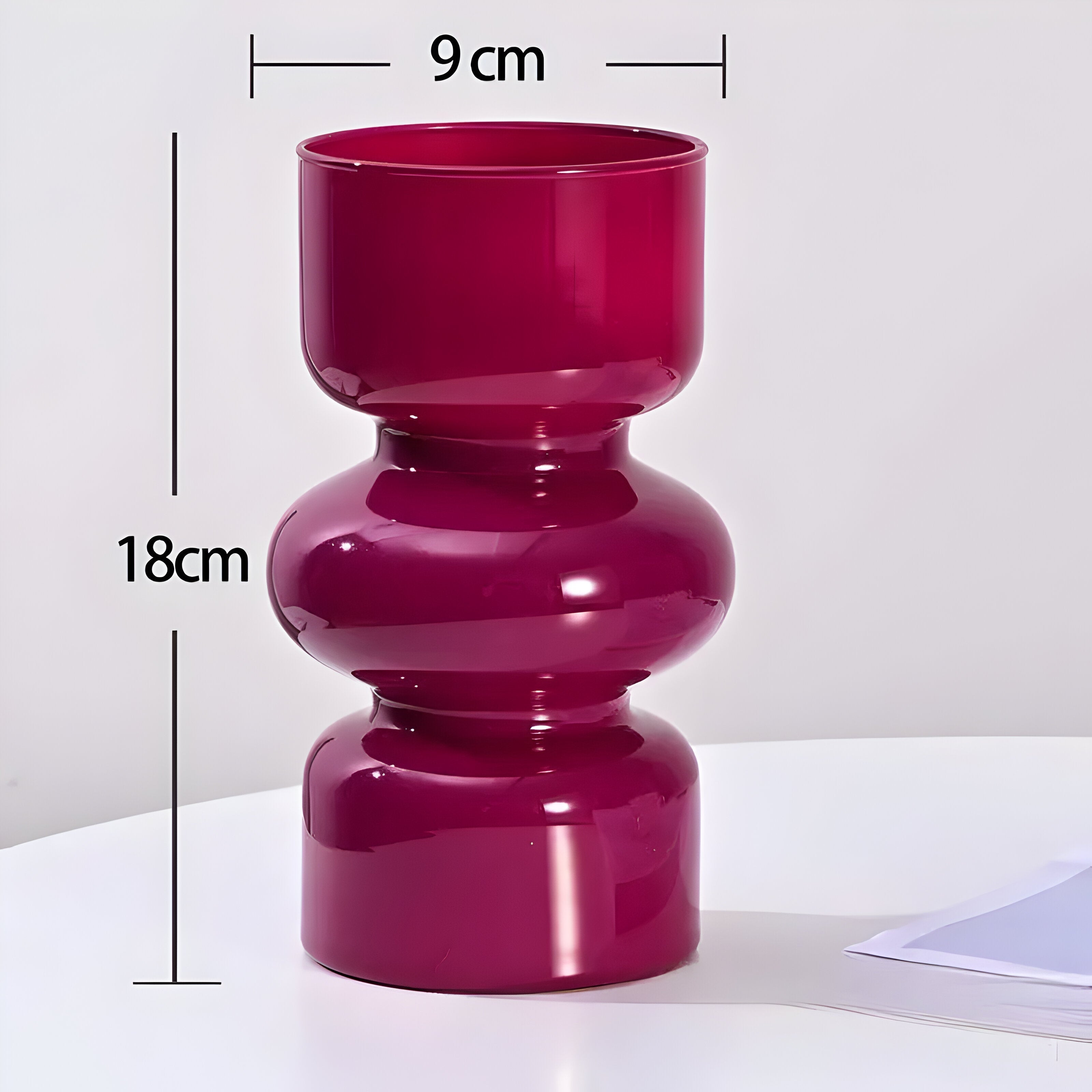 Hydroponic Glass Vase with Retro Design - cm Size