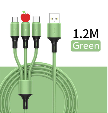 Multi-Connector USB Cable – 3-in-1 Charging Solution