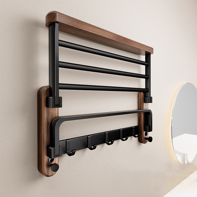 Wall-Mounted Towel Bar in Matte Stainless Steel – No-Drill Minimalist Rack