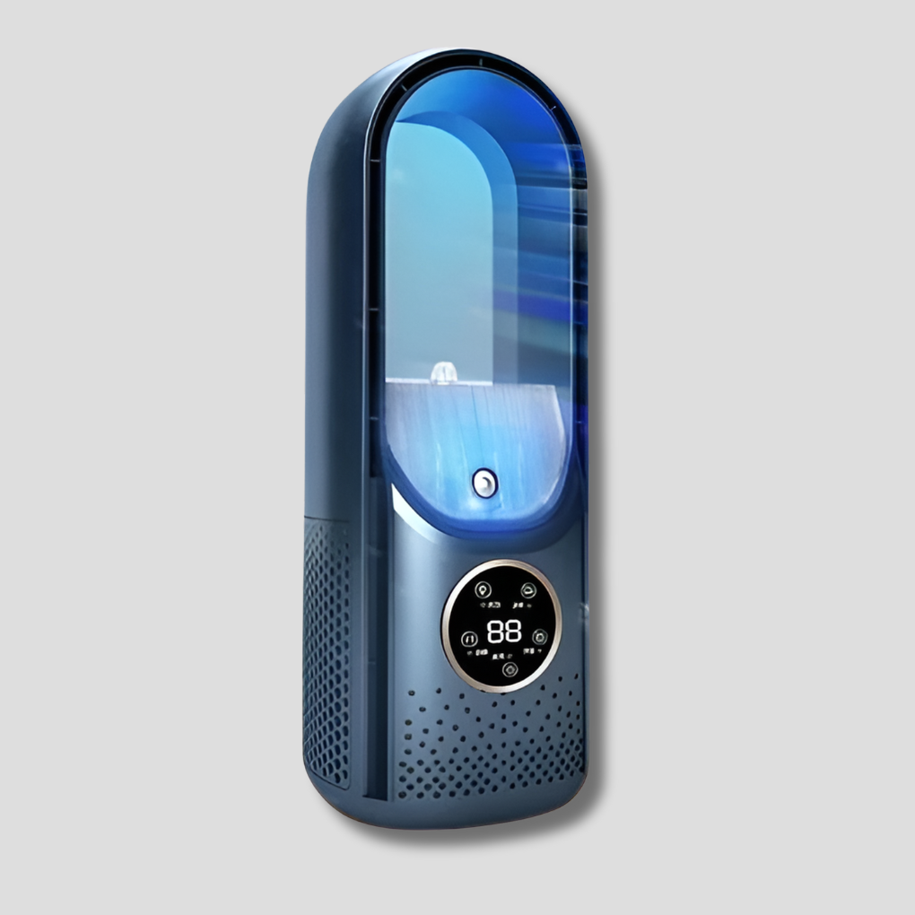 Desktop Air Cooler without Blades – USB Personal Fan with Humidifier and 6 Speeds, Night Light