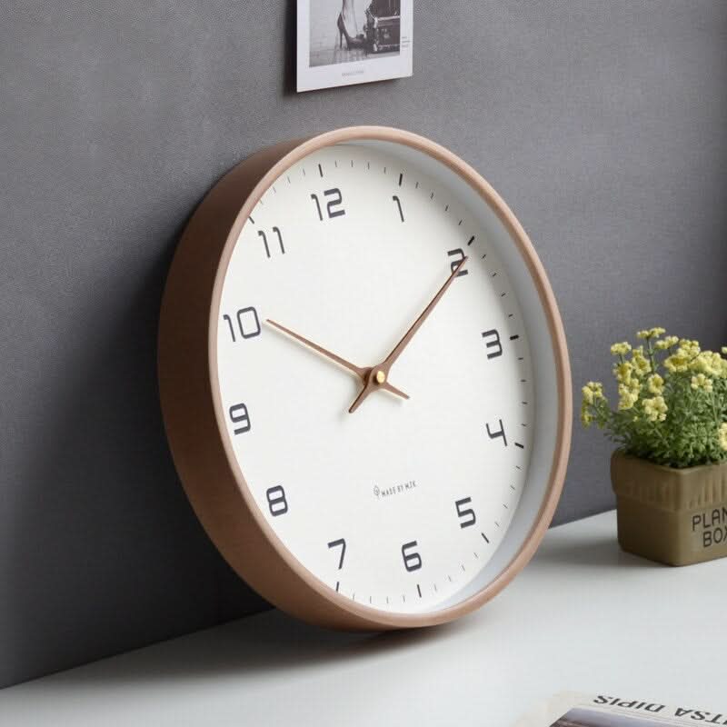 Wooden Wall Clock - Quiet Design, Ticking-Free Operation