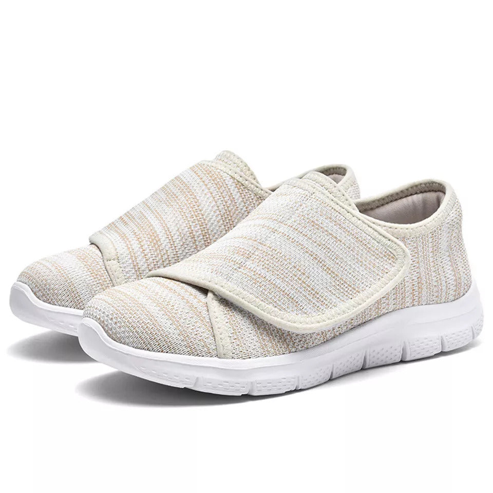 Comfortable Wide-Fit Walking Shoes for Women – Adjustable Soft Upper for Sensitive Feet