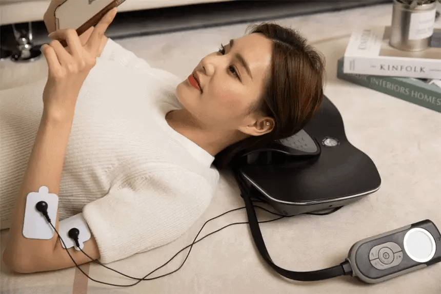 Heated EMS Red Light Neck Massager and Cervical Traction Device