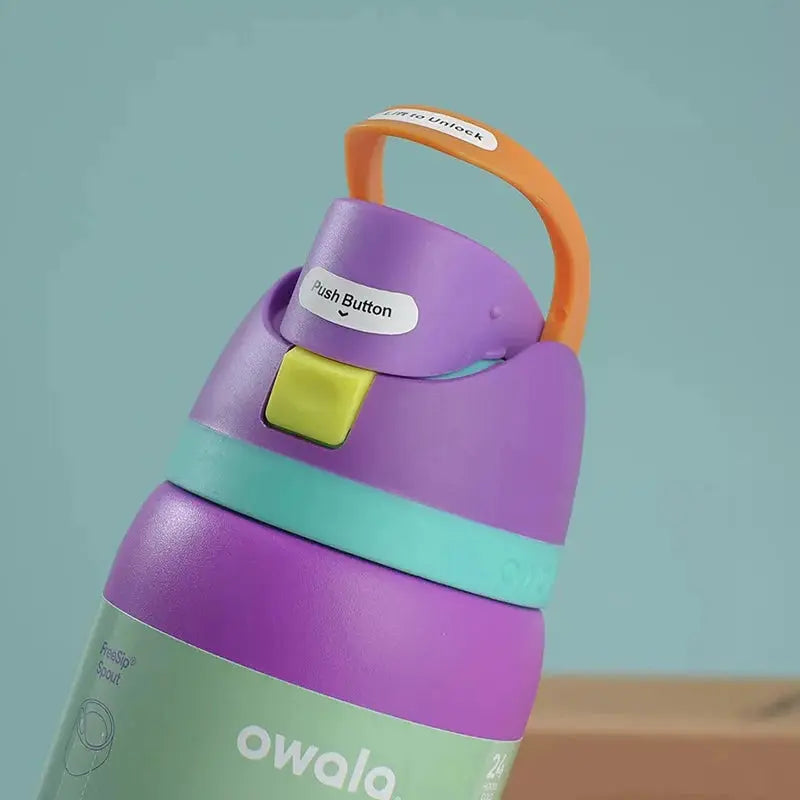 710ml Leakproof Stainless Steel Water Bottle with FreeSip Spout - Ideal for Travel & Sports, 24h Cold