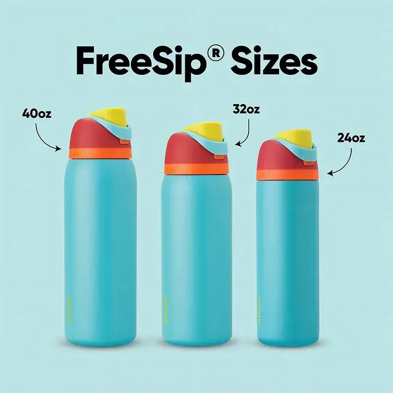 710ml Leakproof Stainless Steel Water Bottle with FreeSip Spout - Ideal for Travel & Sports, 24h Cold