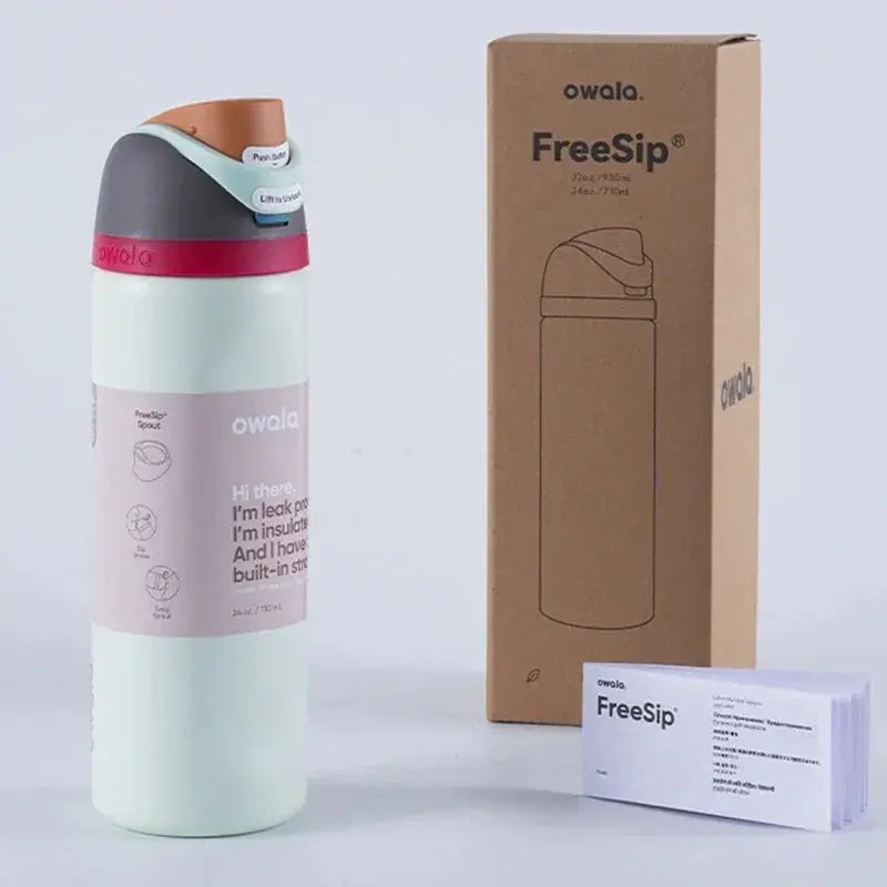710ml Leakproof Stainless Steel Water Bottle with FreeSip Spout - Ideal for Travel & Sports, 24h Cold
